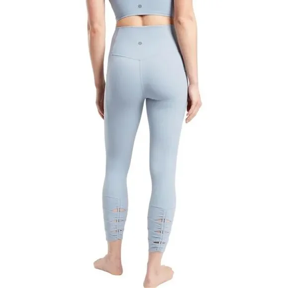 Athleta Salutation Stash Pocket II Cinch 7/8 Star Blue Extra Small NWOT - Picture 2 of 9